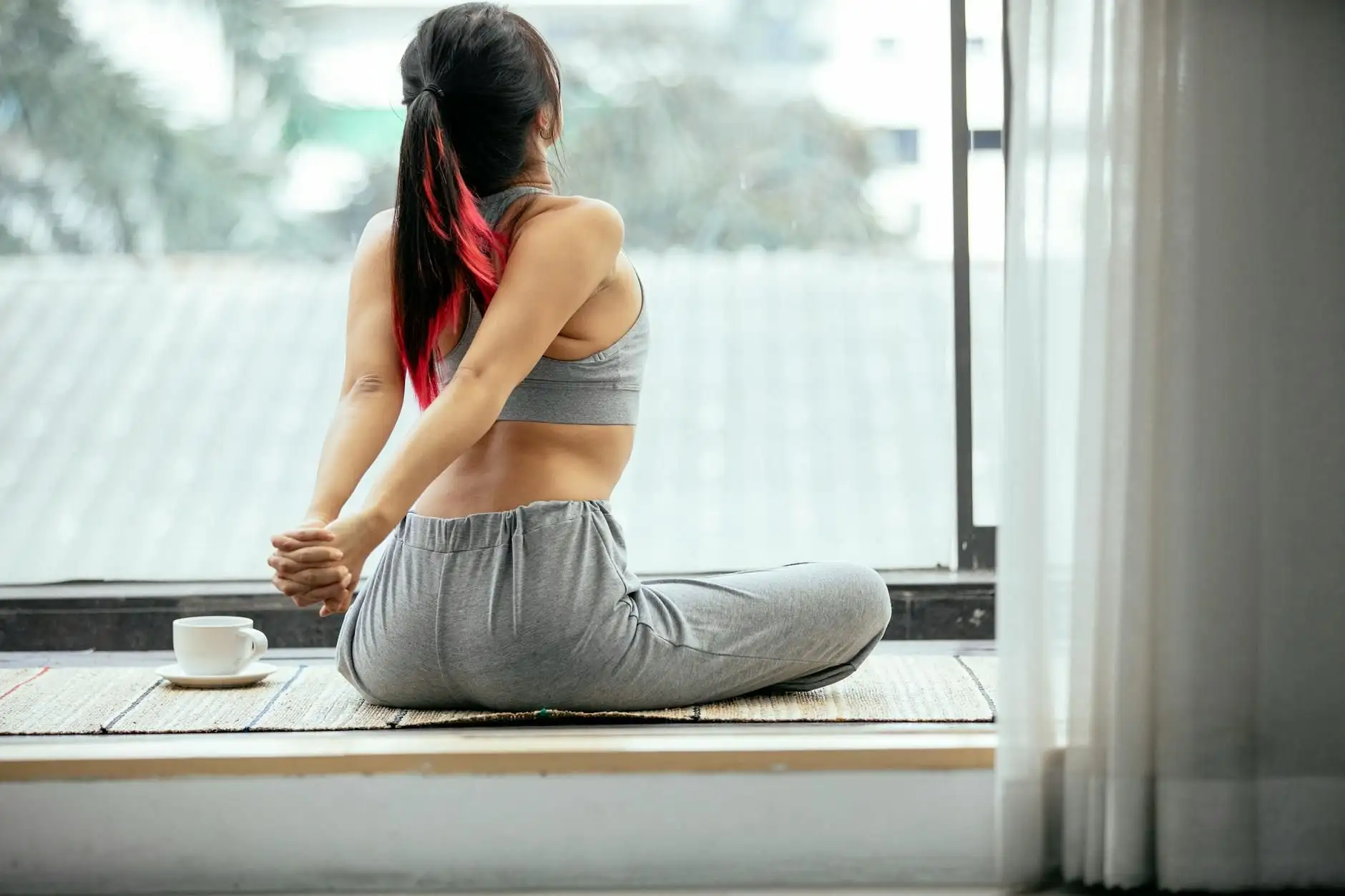 Lower back — a massage ritual with a CBD cosmetic cream